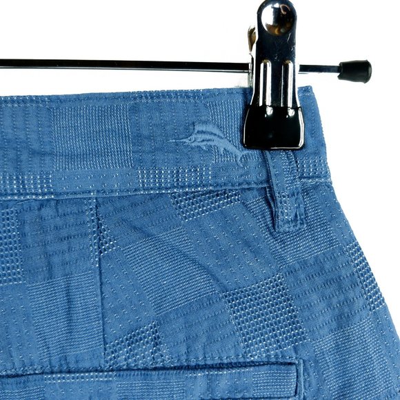 NWT $115 Tommy Bahama Blue Plaid 'Ikat or Not' Reversible 10" Shorts - Picture 6 of 11